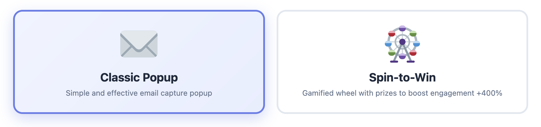 Popup Spin to Win