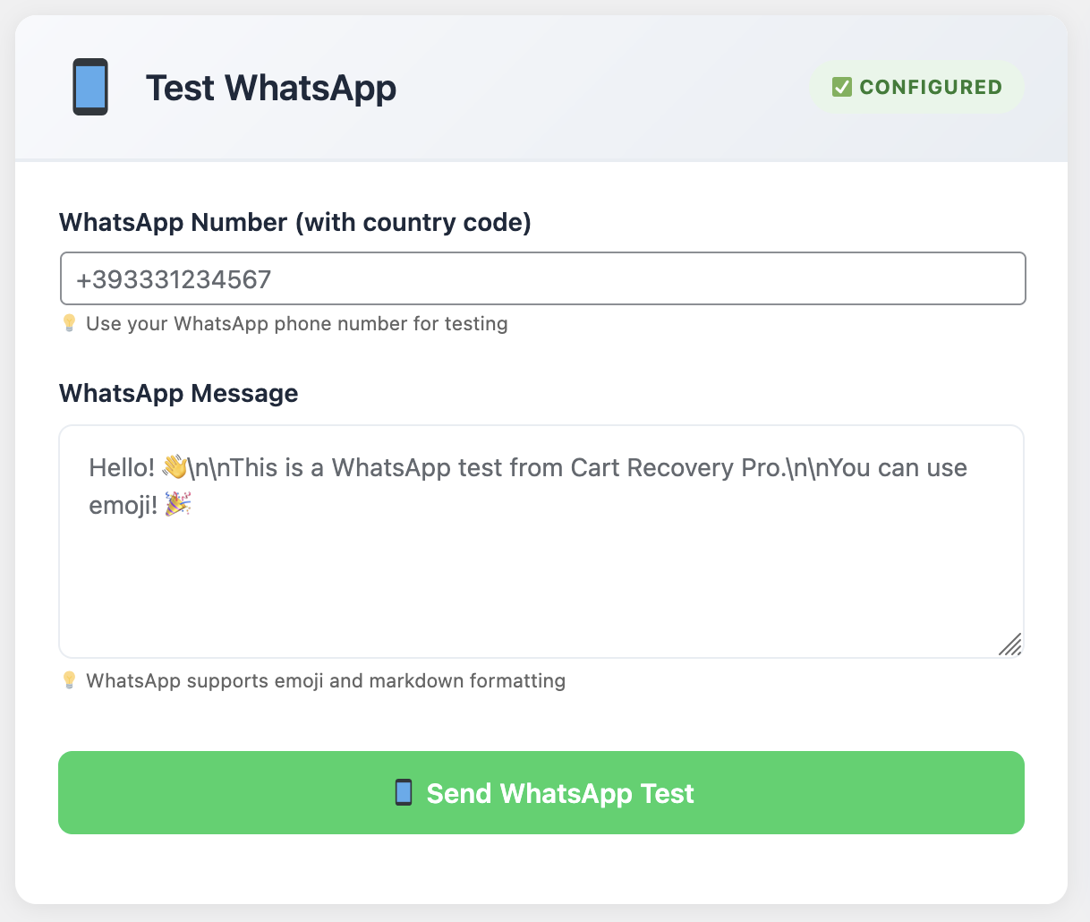 WhatsApp Settings