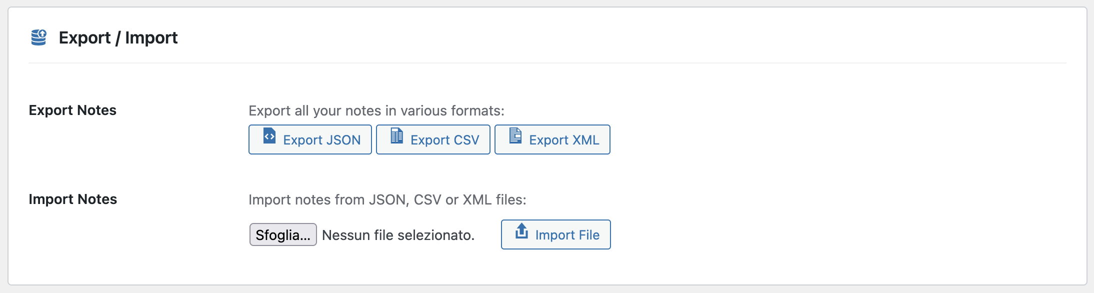 Export Features