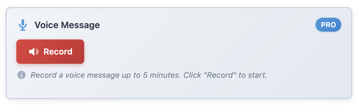 Voice Recording Feature