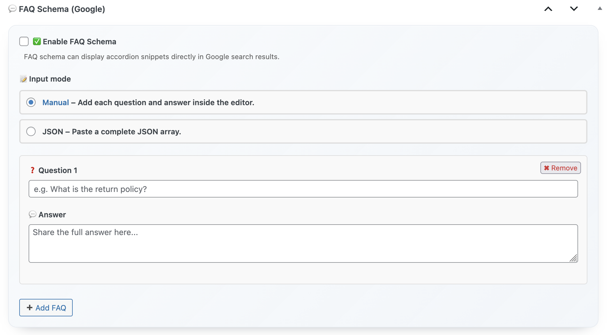 FAQ Schema